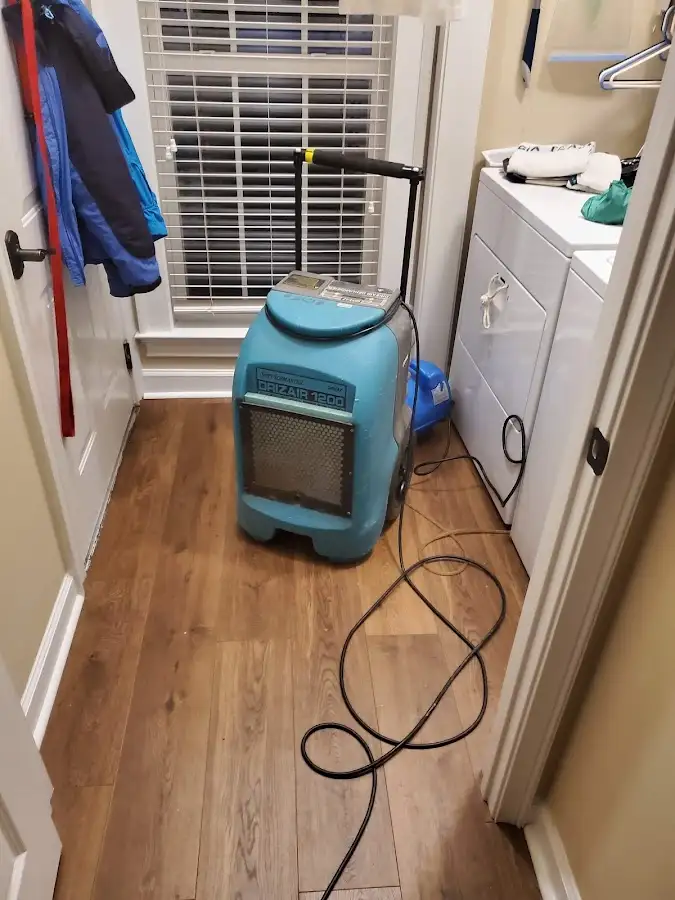Commercial dehumidifier deployed for Flood Damage Cleanup in Greeley